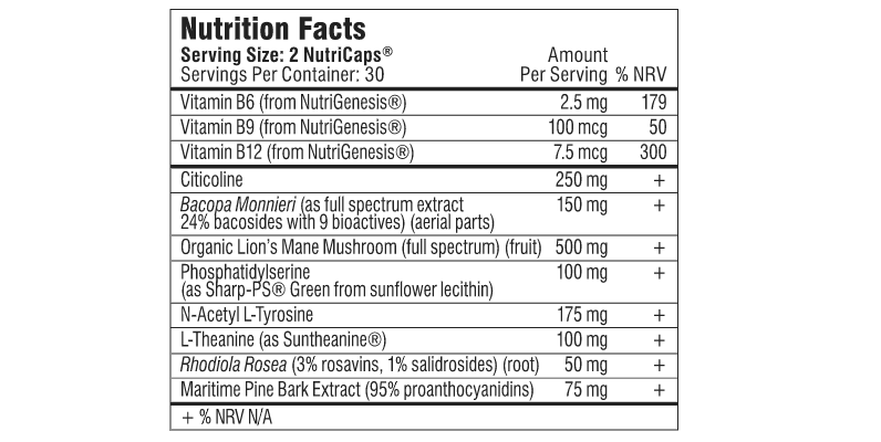 mind lab pro ingredients list