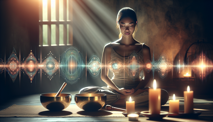 combine light therapy and sound meditation