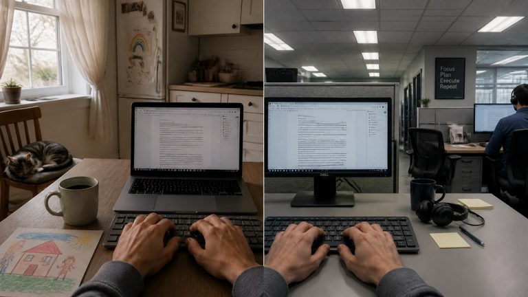 working from home vs office brain adapts